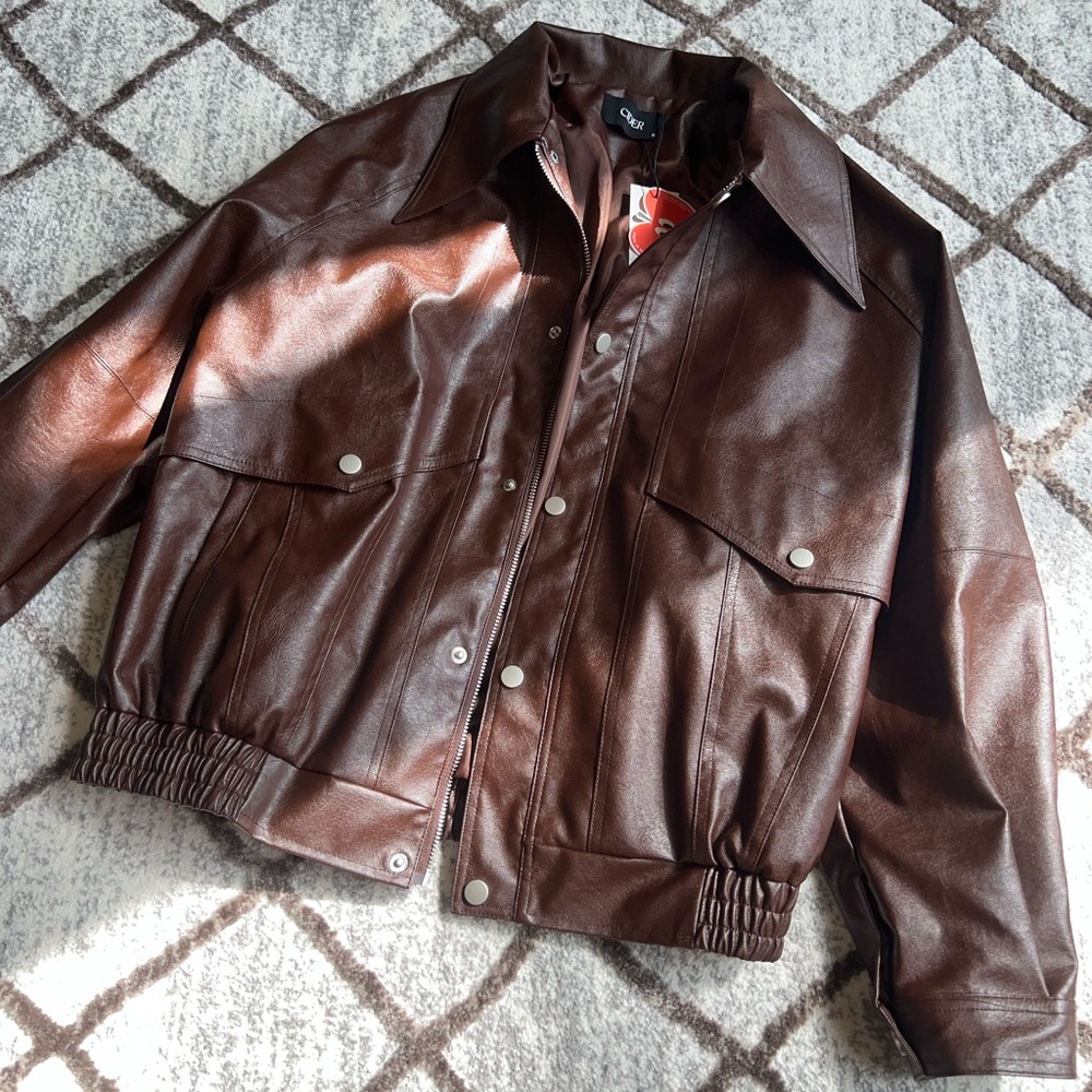 Cider Faux Leather Jacket